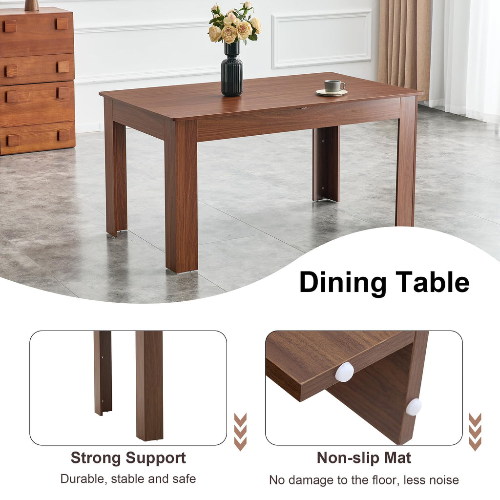 9 Piece Extendable Rectangular Dining Table Set with 8 Chairs W9732