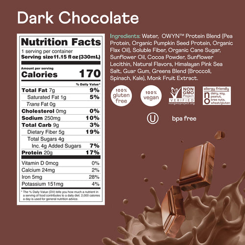 20g Vegan Protein Shake with Prebiotics, 12 Pack I94093
