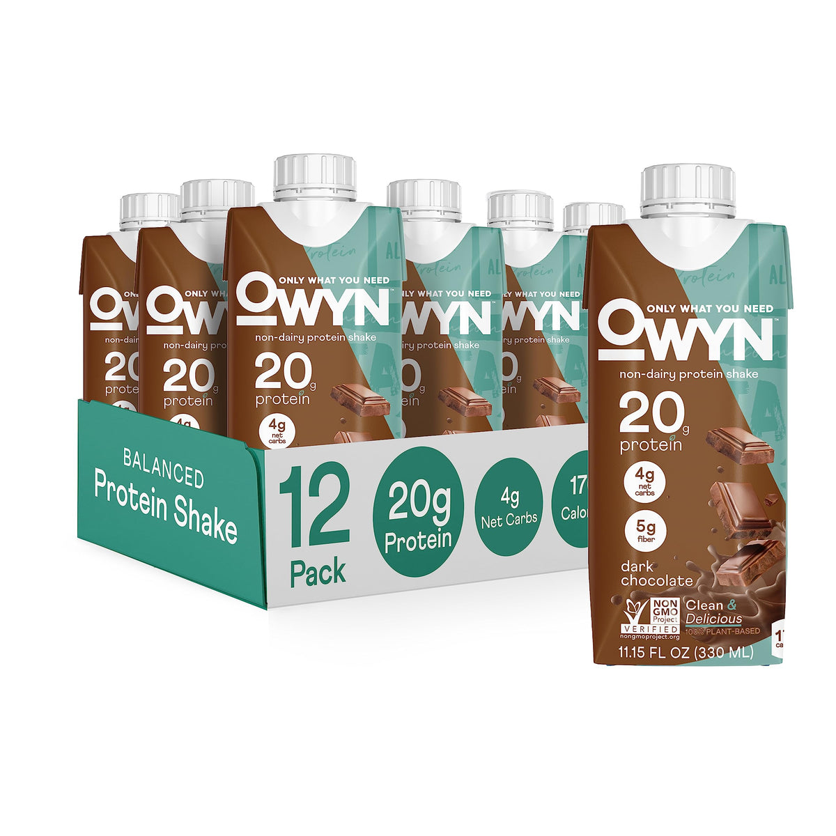 20g Vegan Protein Shake with Prebiotics, 12 Pack I94093