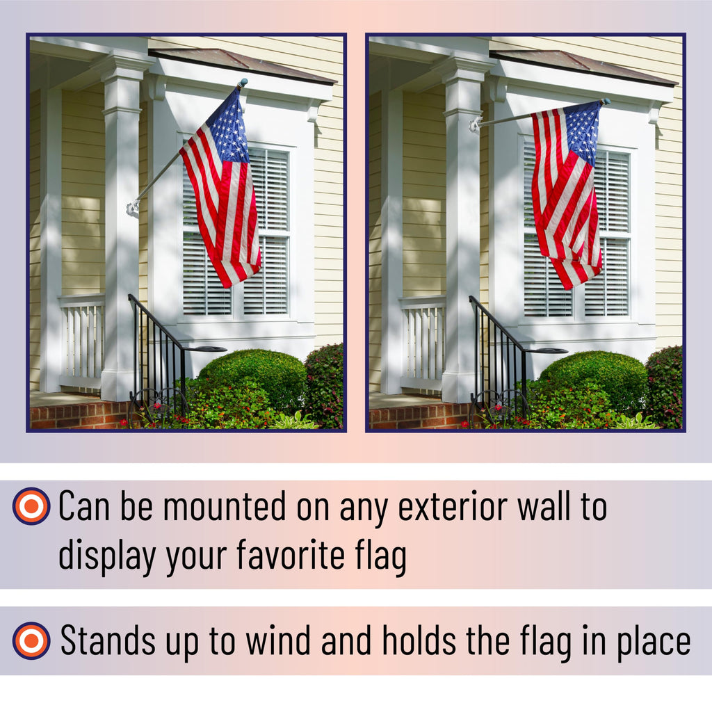 White Adjustable Flag Pole Holder 2 Pack K199557