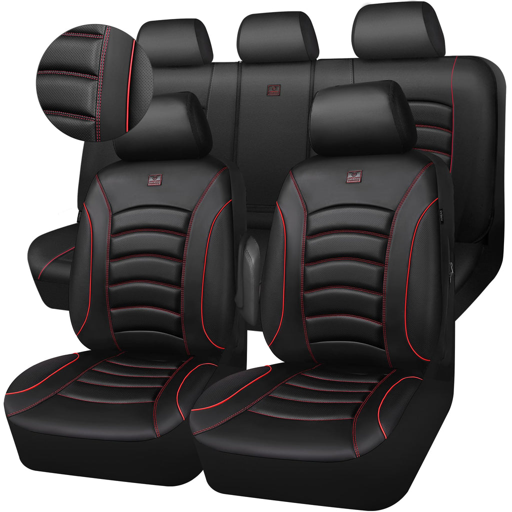 3D Foam PU Leather Car Seat Covers Full Set C89548