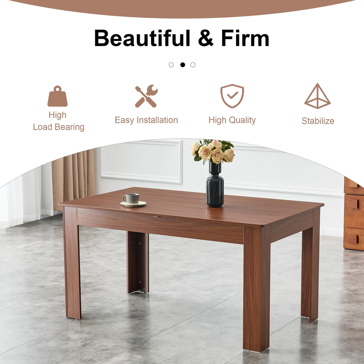 9 Piece Extendable Rectangular Dining Table Set with 8 Chairs W9732