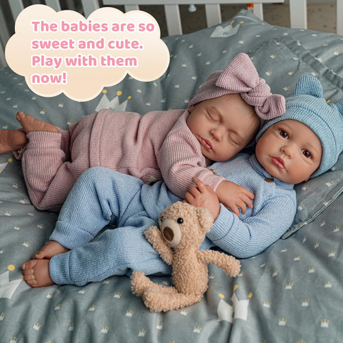 20 Inch Lifelike Reborn Baby Dolls Twins S67681