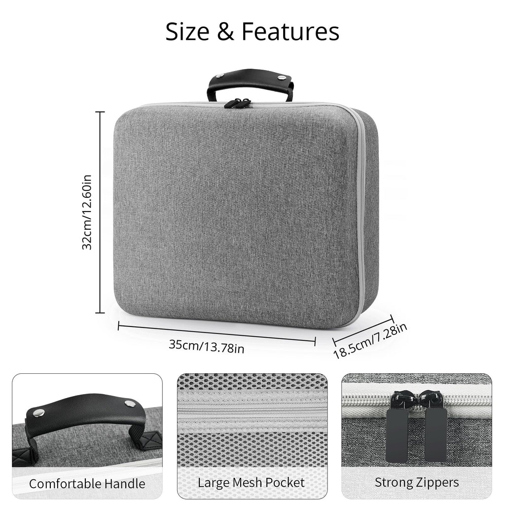 Grey Portable Hard Case for Gaming Headset and Touch Controllers Q278288