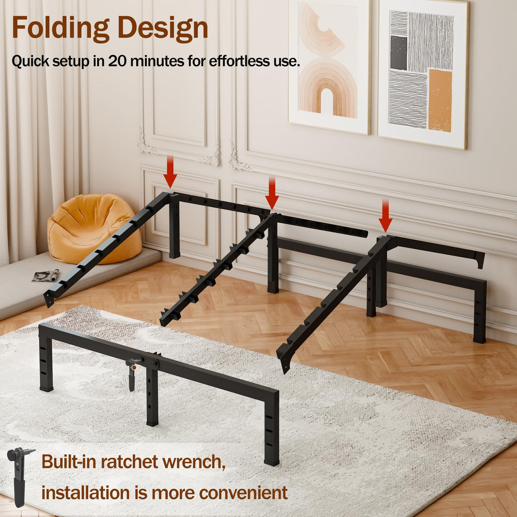 16 Inch Heavy Duty Metal Platform Bed Frame Full Size V7182