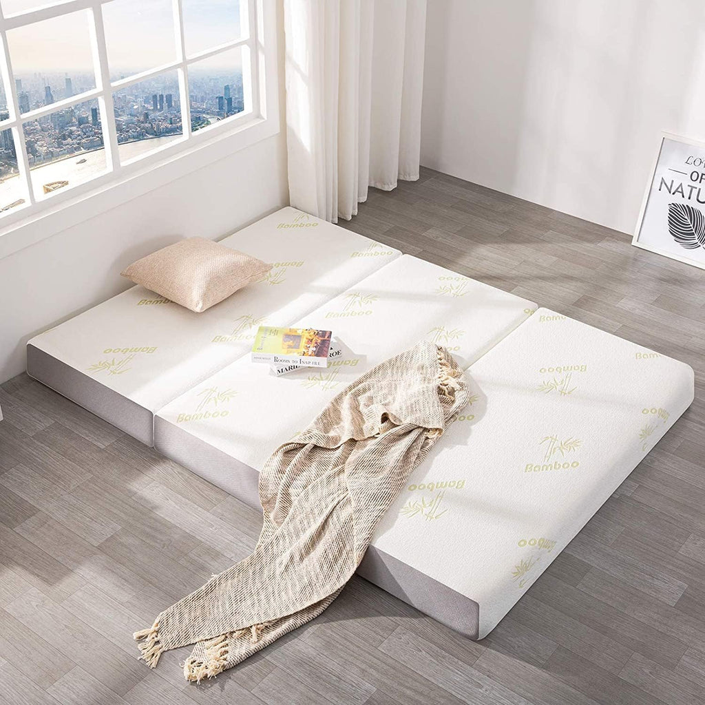 6 Inch Trifold Memory Foam Queen Mattress Q13052