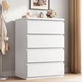 White 4 Drawer Wood Dresser T35717