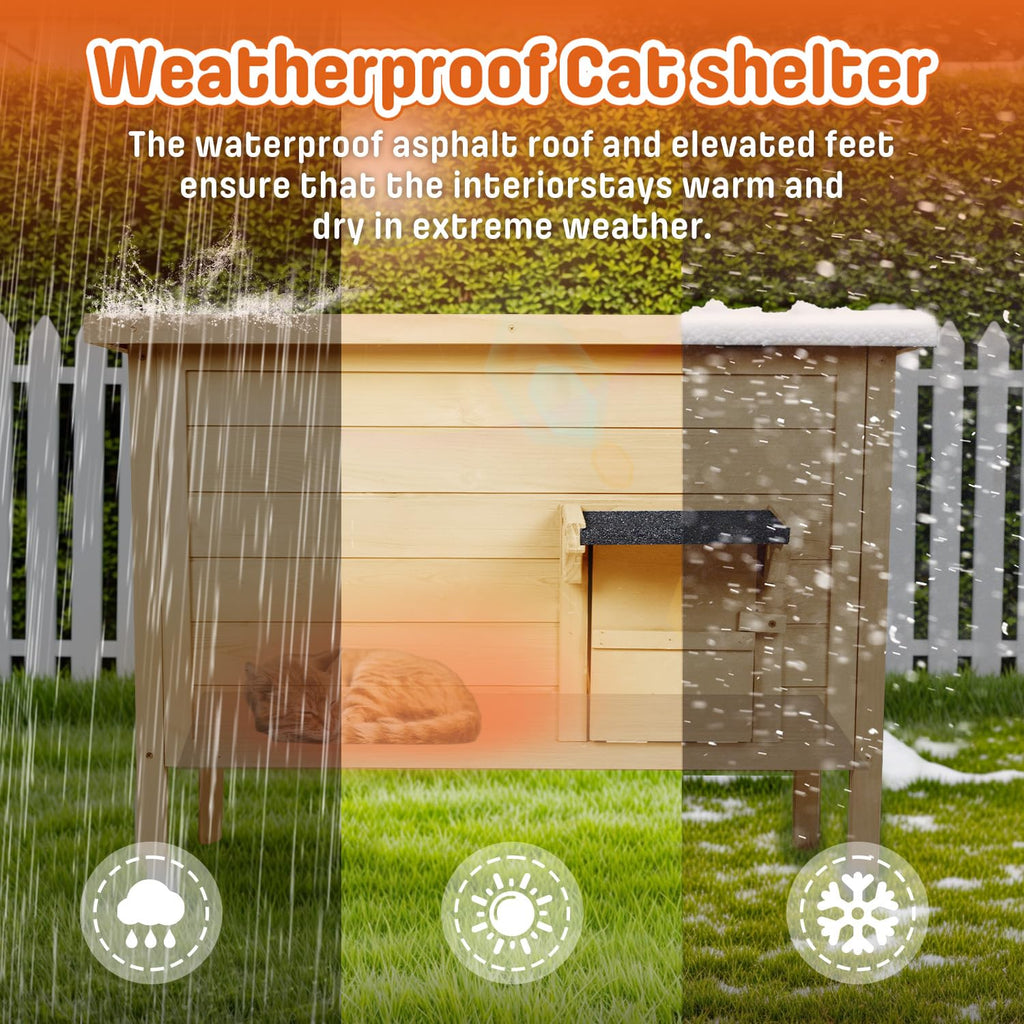 Large Insulated Weatherproof Outdoor Cat House A785
