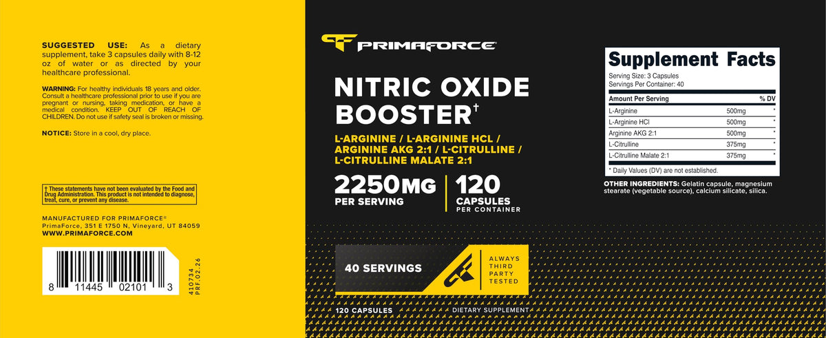 Nitric Oxide Booster 120 Capsules Z59492