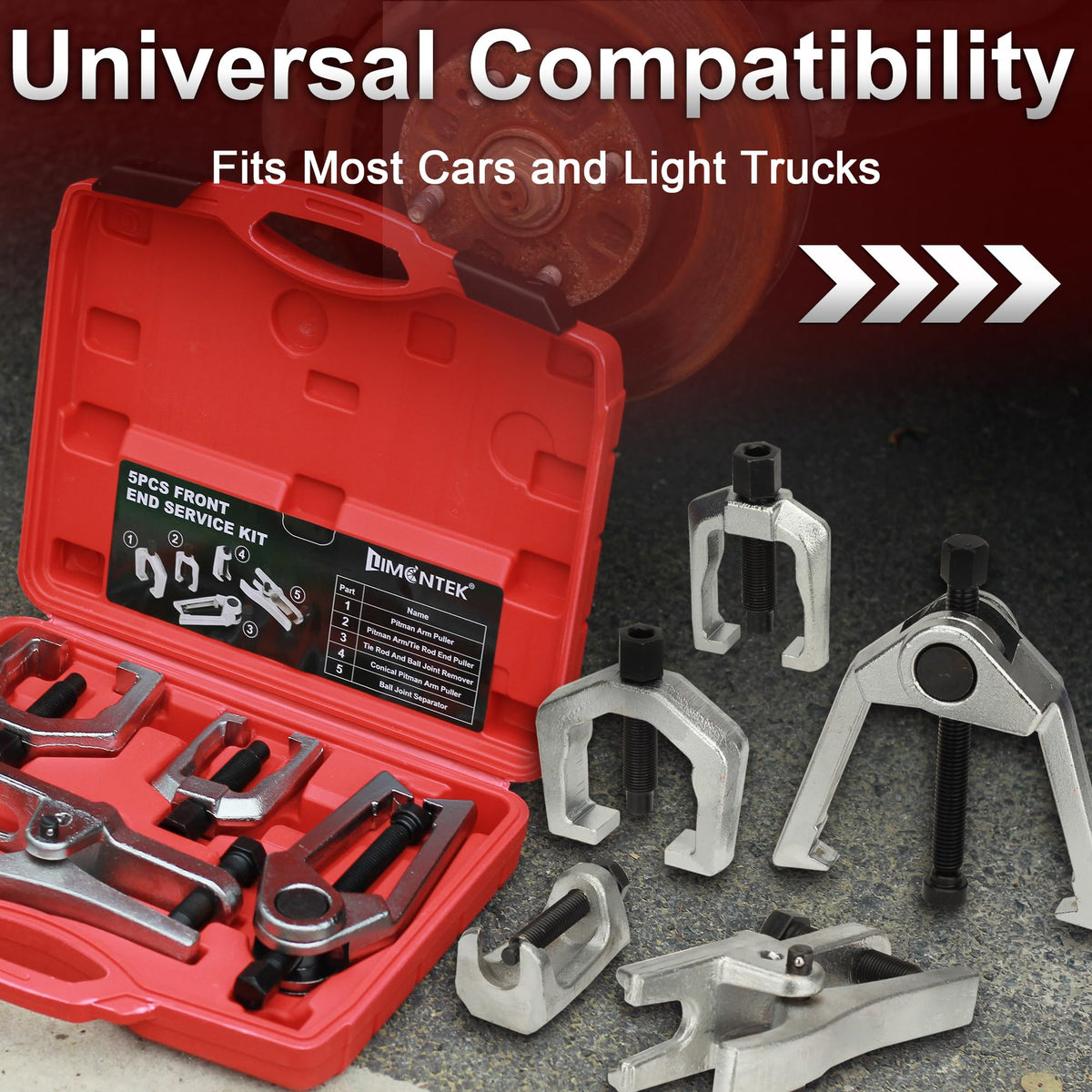 5pcs Alloy Steel Ball Joint Separator Kit K950372