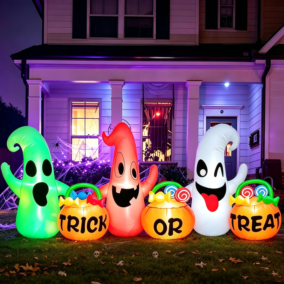 8 Ft Halloween Inflatable Ghosts Decoration X656832