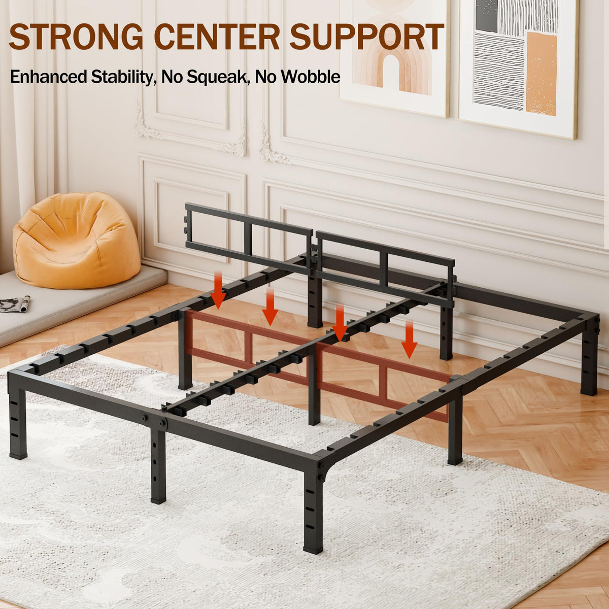 16 Inch Heavy Duty Metal Platform Bed Frame Full Size V7182