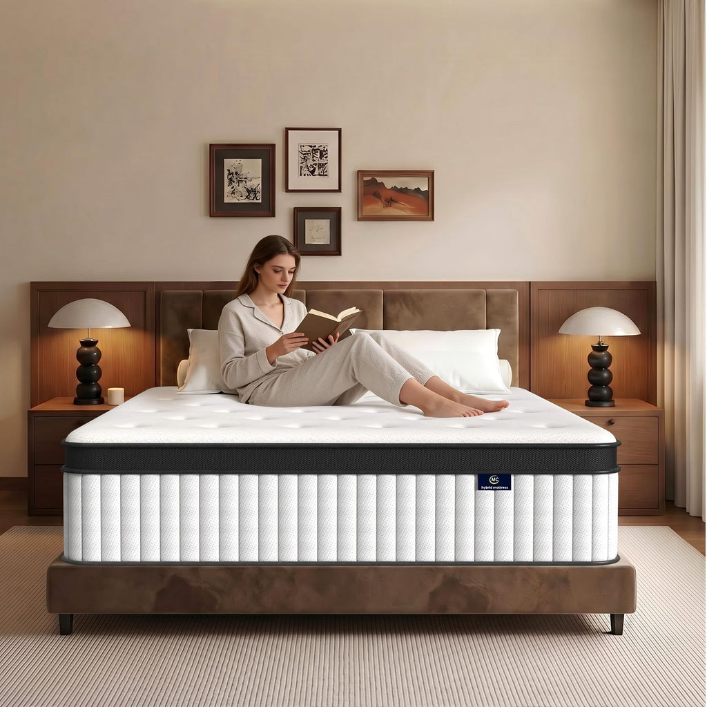 12 Inch Fiberglass Free Hybrid Mattress L931990