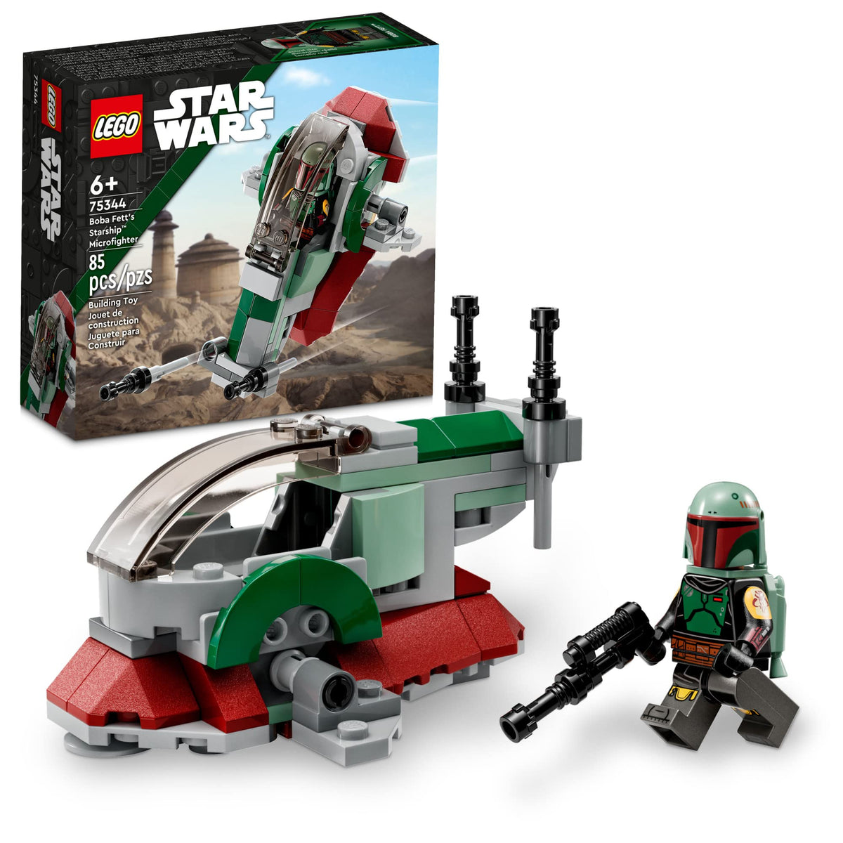 Building Toy Vehicle with Adjustable Wings and Flick Shooters K25409