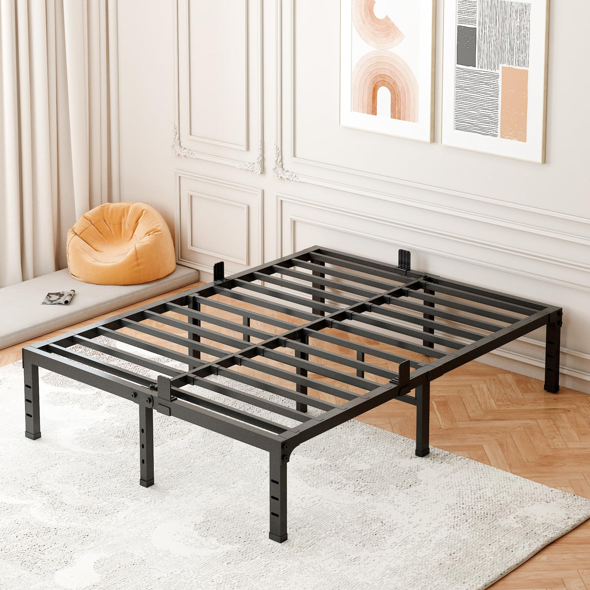 16 Inch Heavy Duty Metal Platform Bed Frame Full Size V7182