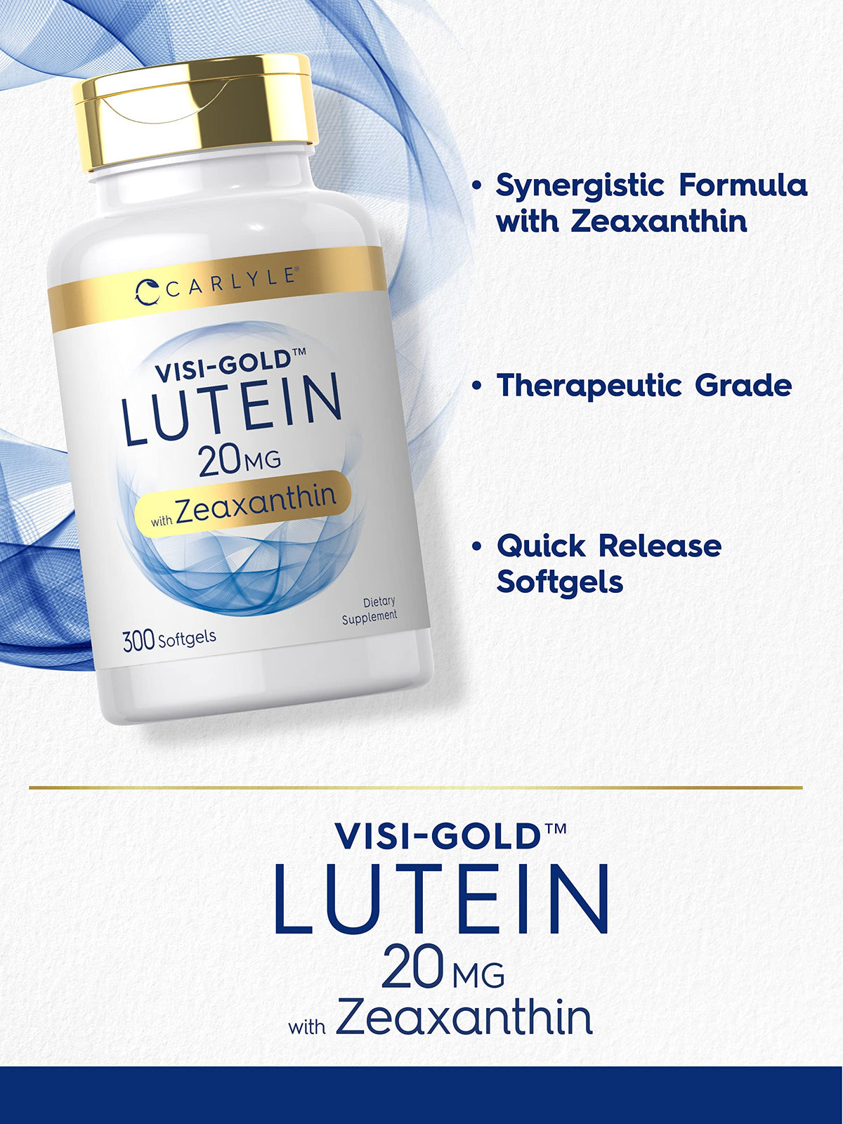 Lutein and Zeaxanthin 20mg 300 Softgels N382