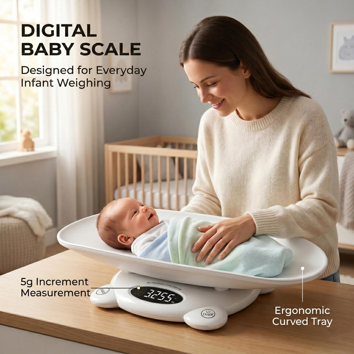 White Digital Baby Scale V5502