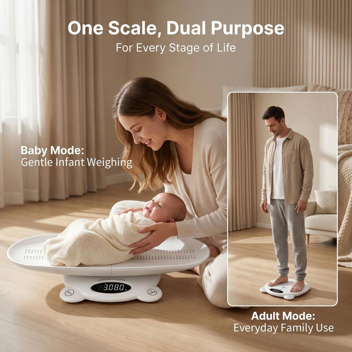 White Digital Baby Scale V5502