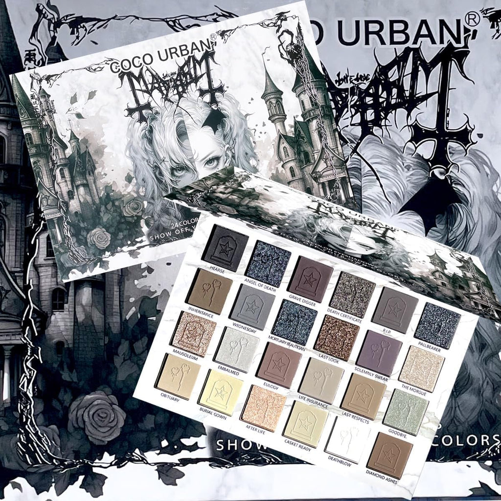 Black Grey Smokey Eyeshadow Palette Y4840