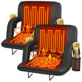 2pc Black Heated Stadium Seats with Back Support I646