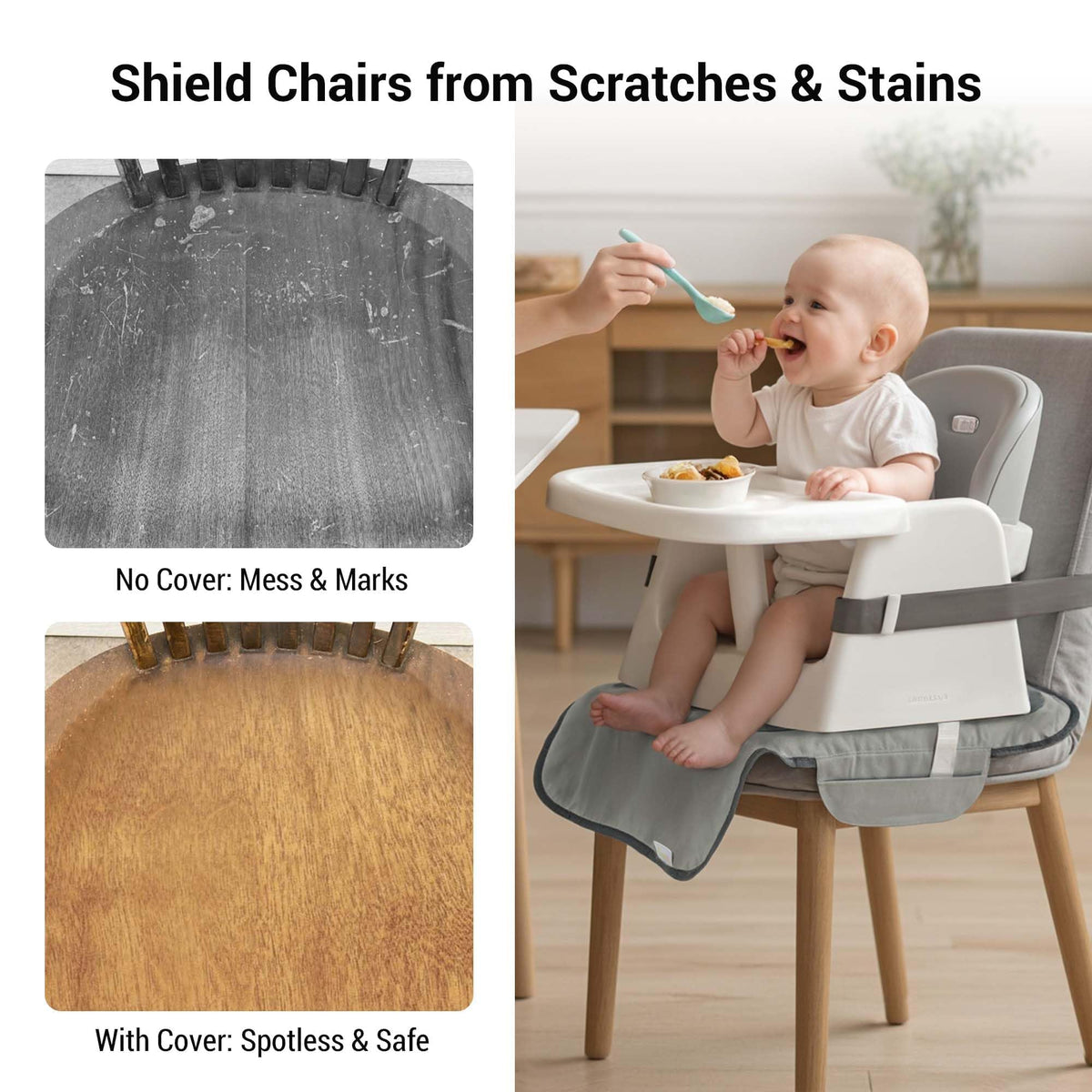 Extra Large Grey Booster Chair Protector Cover L136