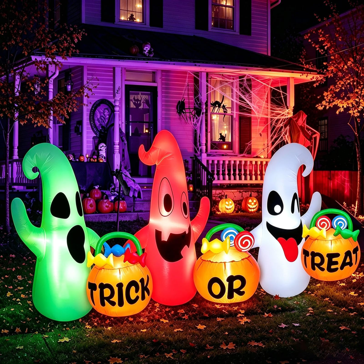 8 Ft Halloween Inflatable Ghosts Decoration X656832