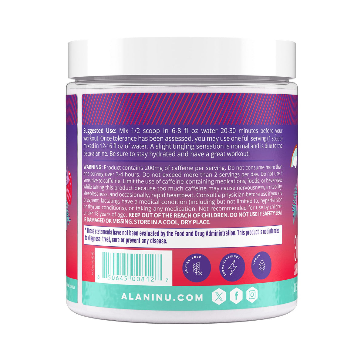 Sugar Free Pre Workout Powder 30 Servings J5332
