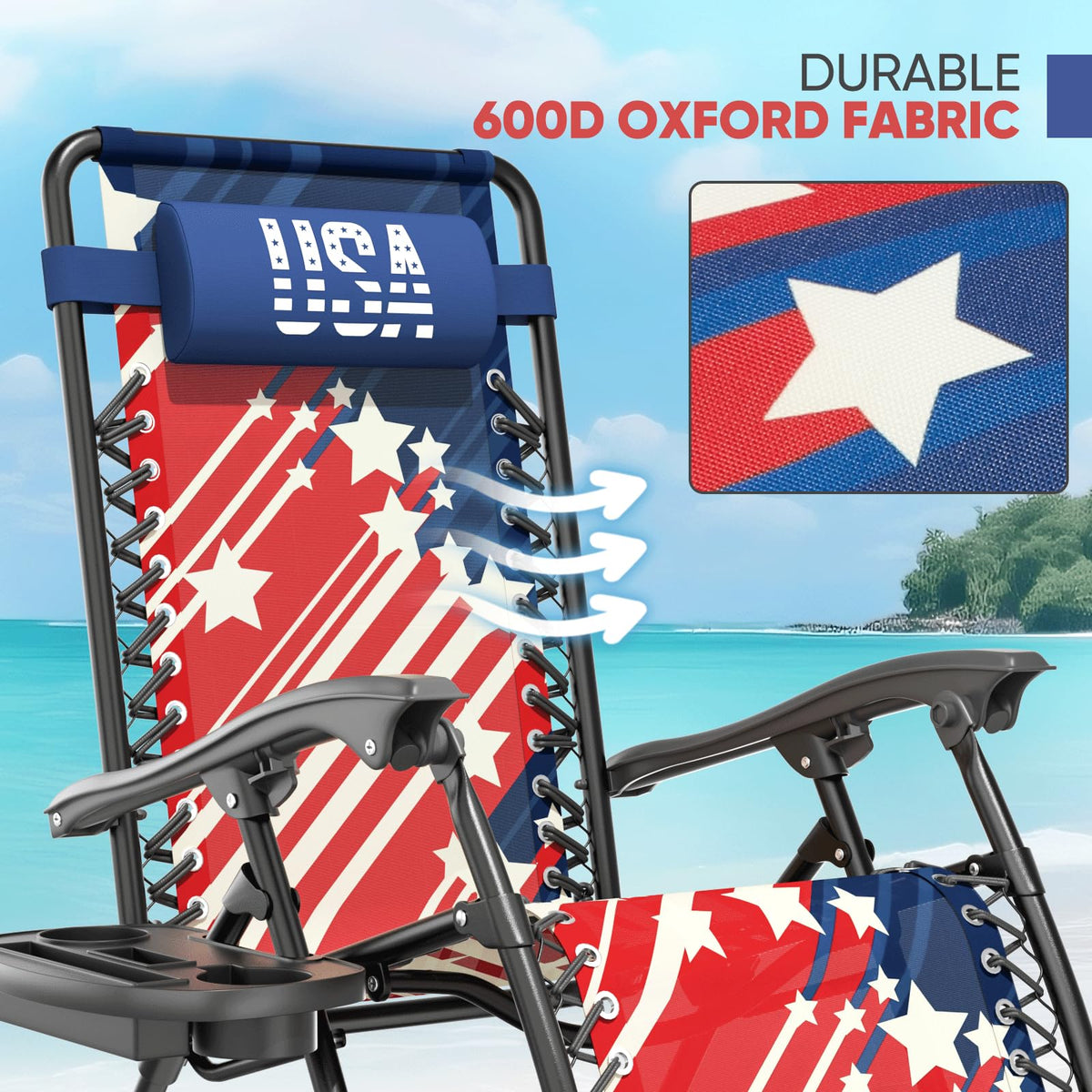 Zero Gravity Reclining Camping Chairs 2 Pack X3888