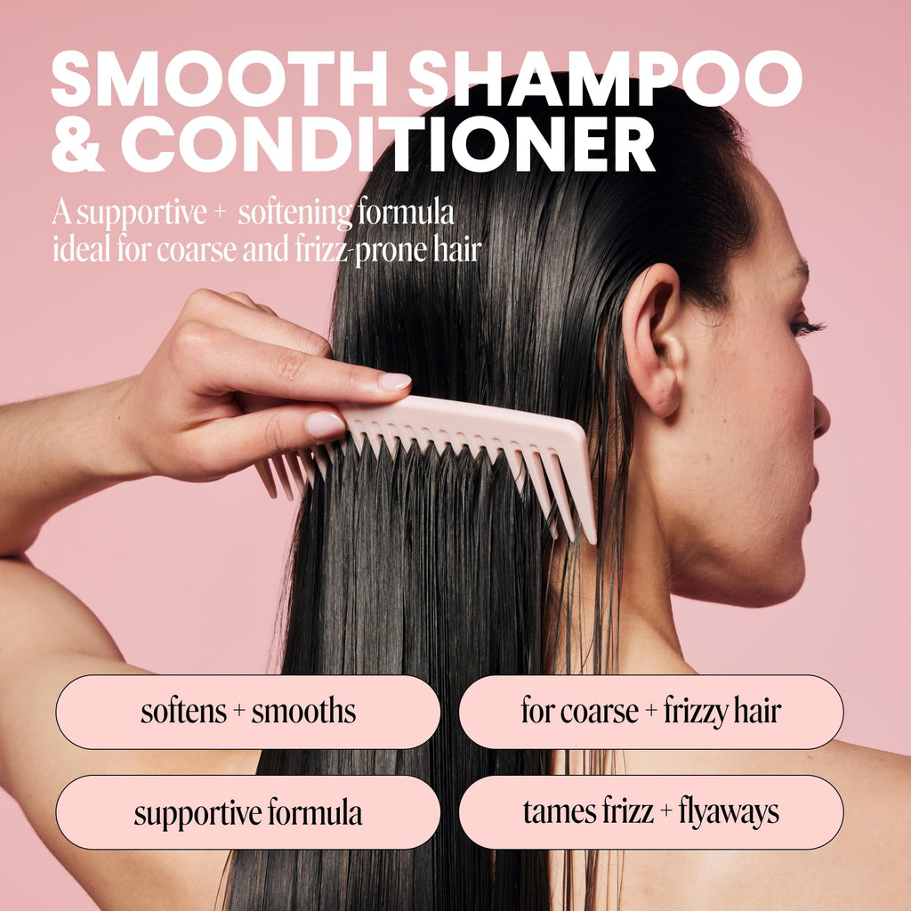 Smooth Shampoo + Conditioner Set 2 Count 27 oz Coconut Oil Shea Butter M4698