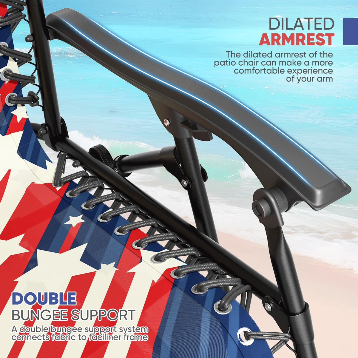 Zero Gravity Reclining Camping Chairs 2 Pack X3888