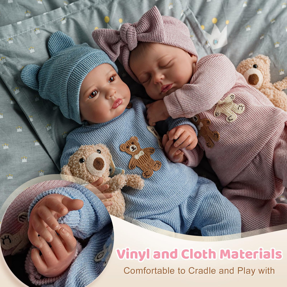 20 Inch Lifelike Reborn Baby Dolls Twins S67681