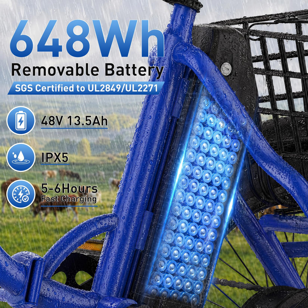Electric Tricycle for Adults with 2 Basket K398643