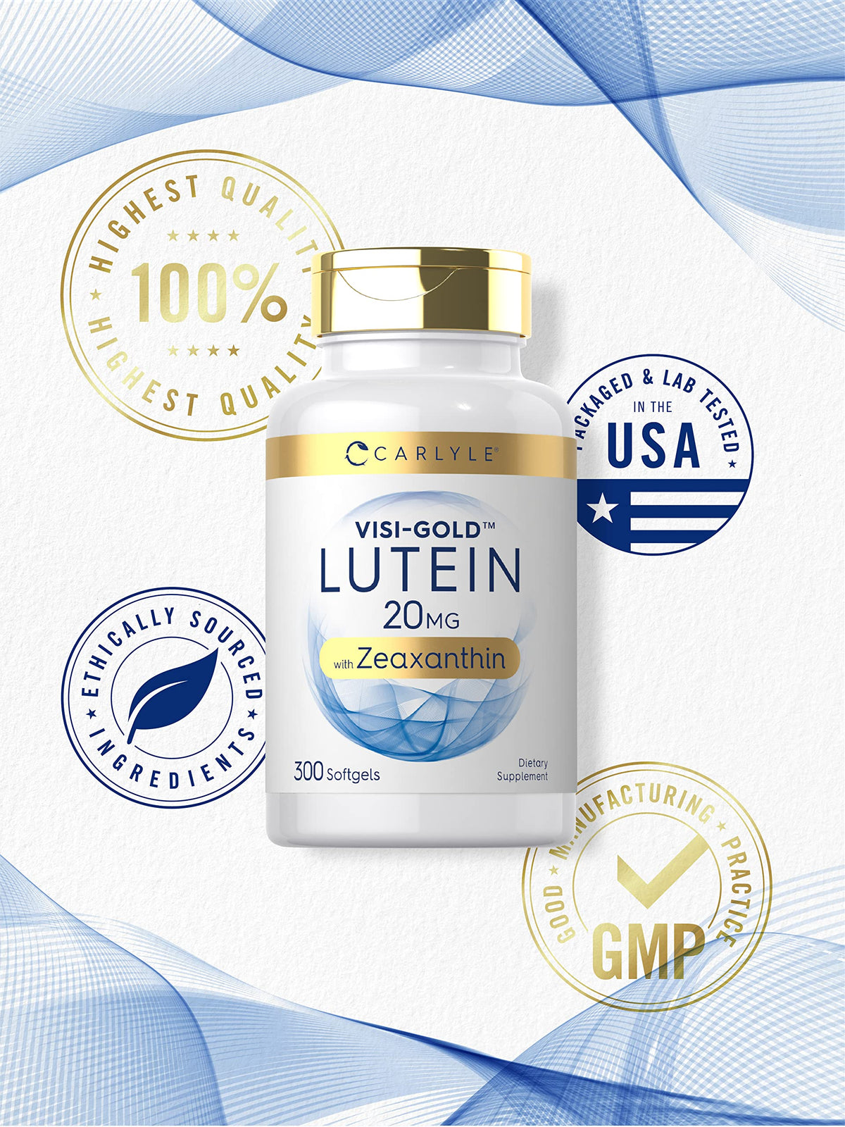 Lutein and Zeaxanthin 20mg 300 Softgels N382