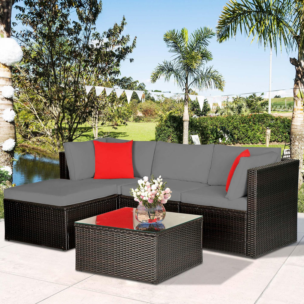 Waterproof Outdoor Couch Cushions 4 Seat Dark Grey V223252