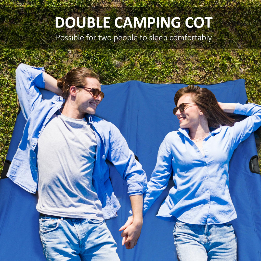 2 Person Folding Camping Cot with Carry Bag S34665