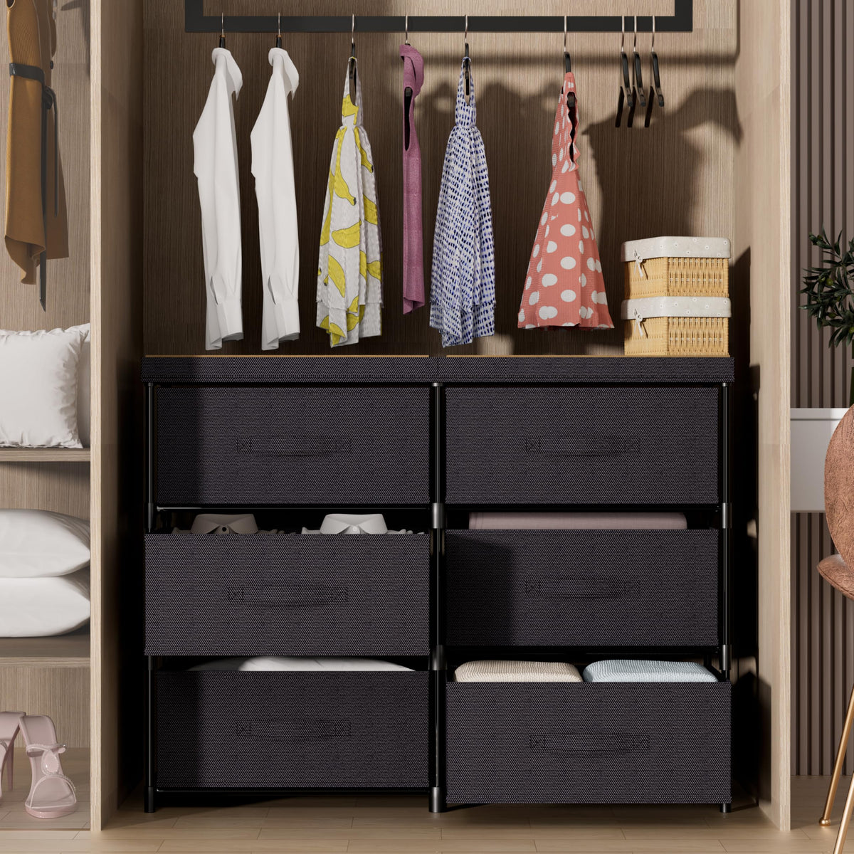 6 Fabric Drawer Dresser R104794