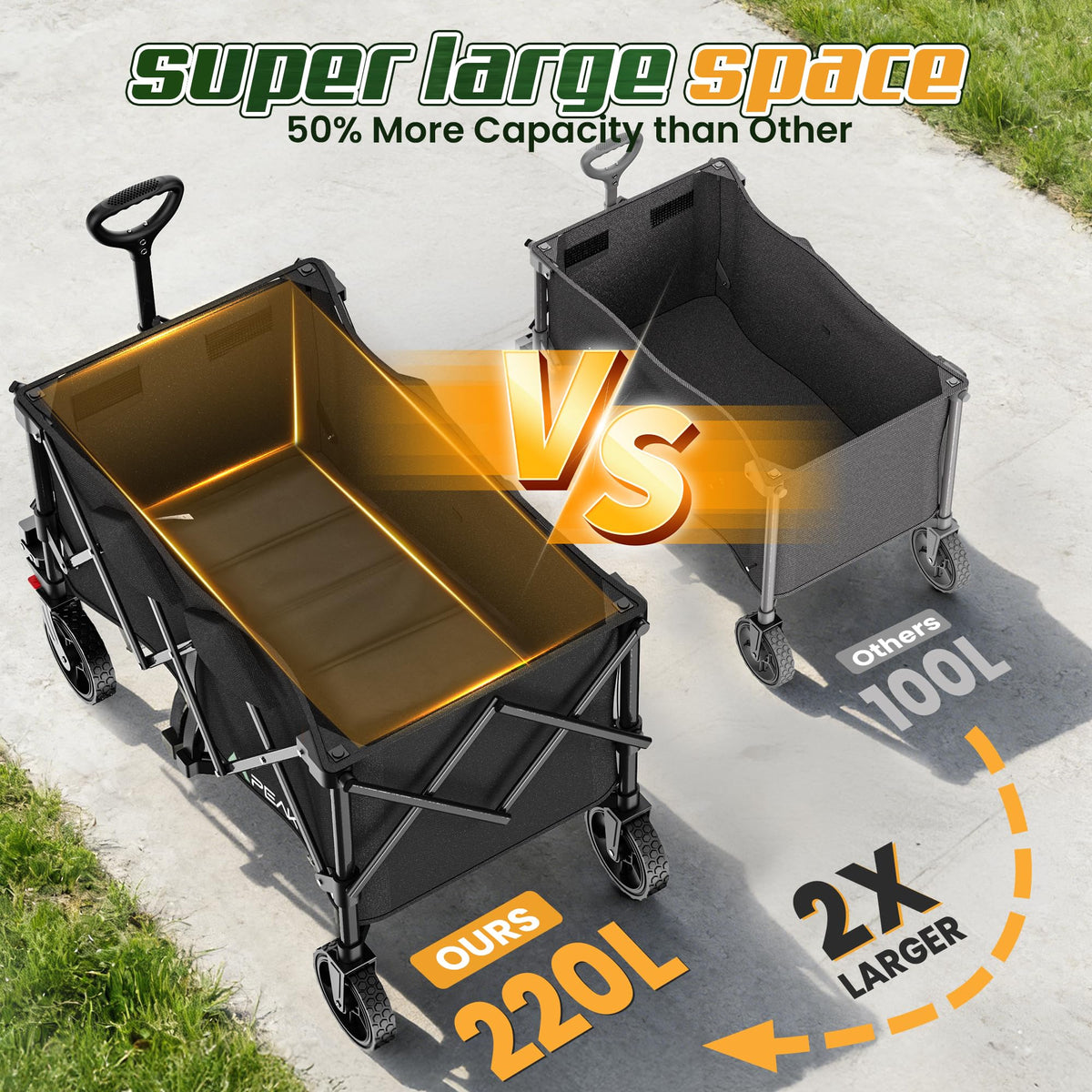 Collapsible Wagon Cart with Wheels S140137
