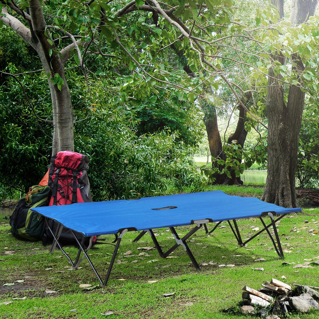 2 Person Folding Camping Cot with Carry Bag S34665