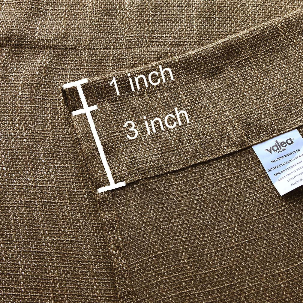 Soft Burlap Natural Tan Rod Pocket Window Curtain Panel 37" x 84" N17023